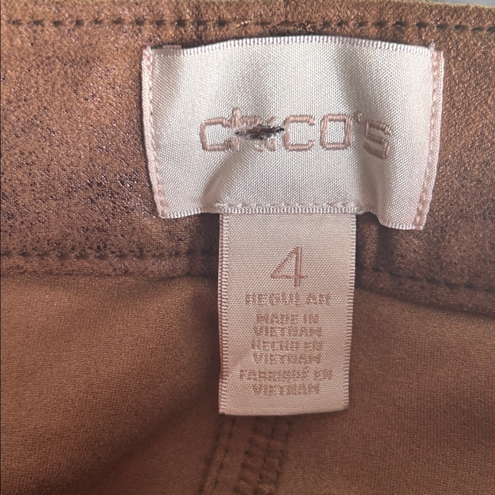 NWOT Chico’s distressed faux suede pull on pants size 22 regular - Picture 3 of 4
